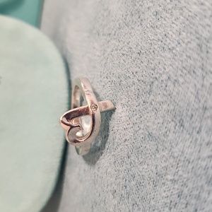 Tiffany and Co Paloma Picasso Open Heart Ring with diamond.